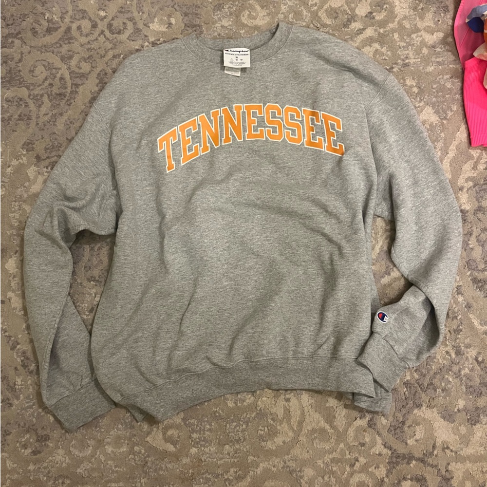 XL Champion Heather Gray Tennessee Crewneck Sweatshirt